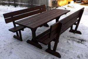 Tető nélküli kerti garnitúra